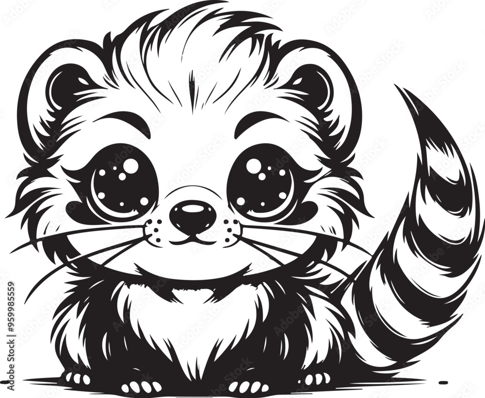 Obraz premium mongoose vector design clipart flat style artwork