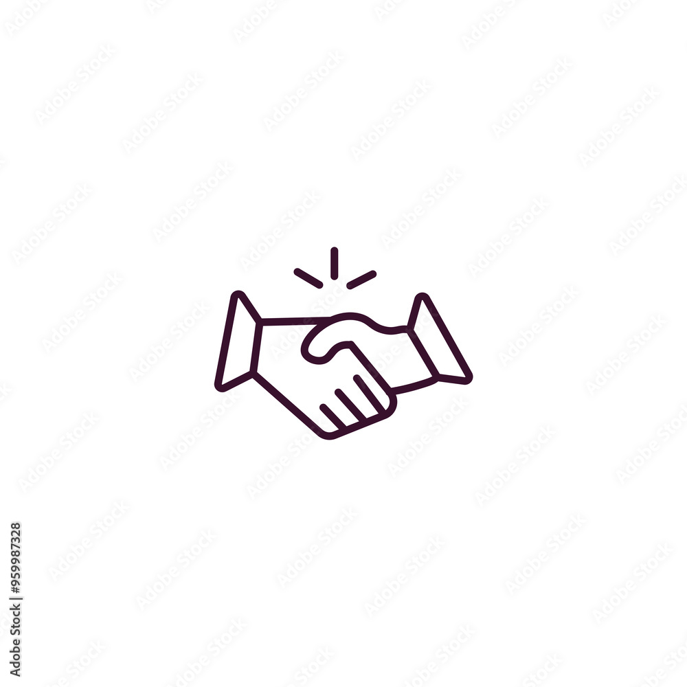 Fototapeta premium cooperate outline icon. Linear vector from business concept. Thin line cooperate icon isolated on white background