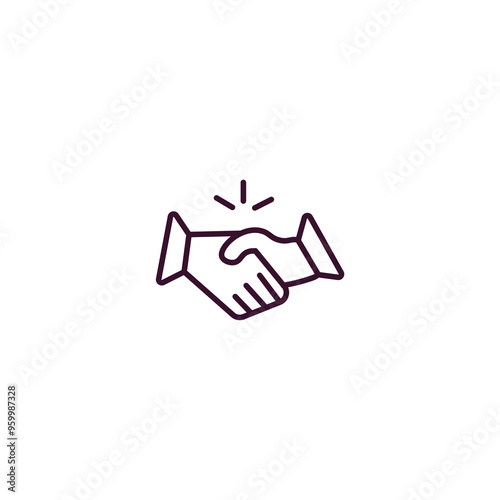 cooperate outline icon. Linear vector from business concept. Thin line cooperate icon isolated on white background