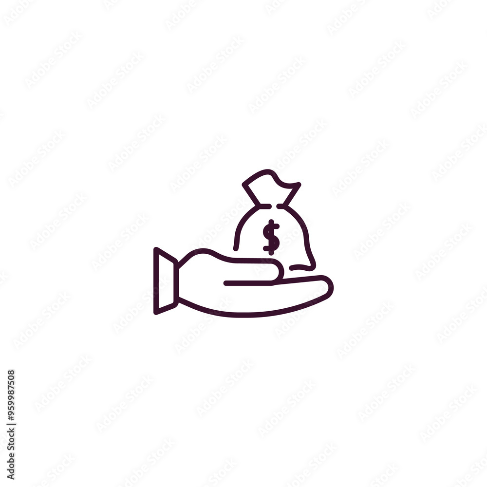 purpose of saving money outline icon. Linear vector from business concept. Thin line purpose of saving money icon isolated on white background purpose of saving money outline icon. Linear vector from business concept. Thin line purpose of saving money icon isolated on white background