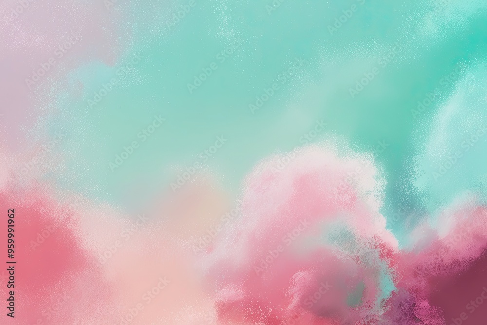 Fototapeta premium Pastel Mint Berry Aqua Whimsical Abstract Background with Color Gradient and Textured Ambiance for Creative Projects