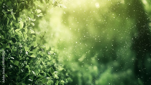 Sunlight Through Foliage in the Forest