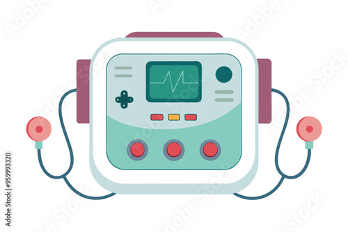  Medical equipment tens unit vector art illustration 