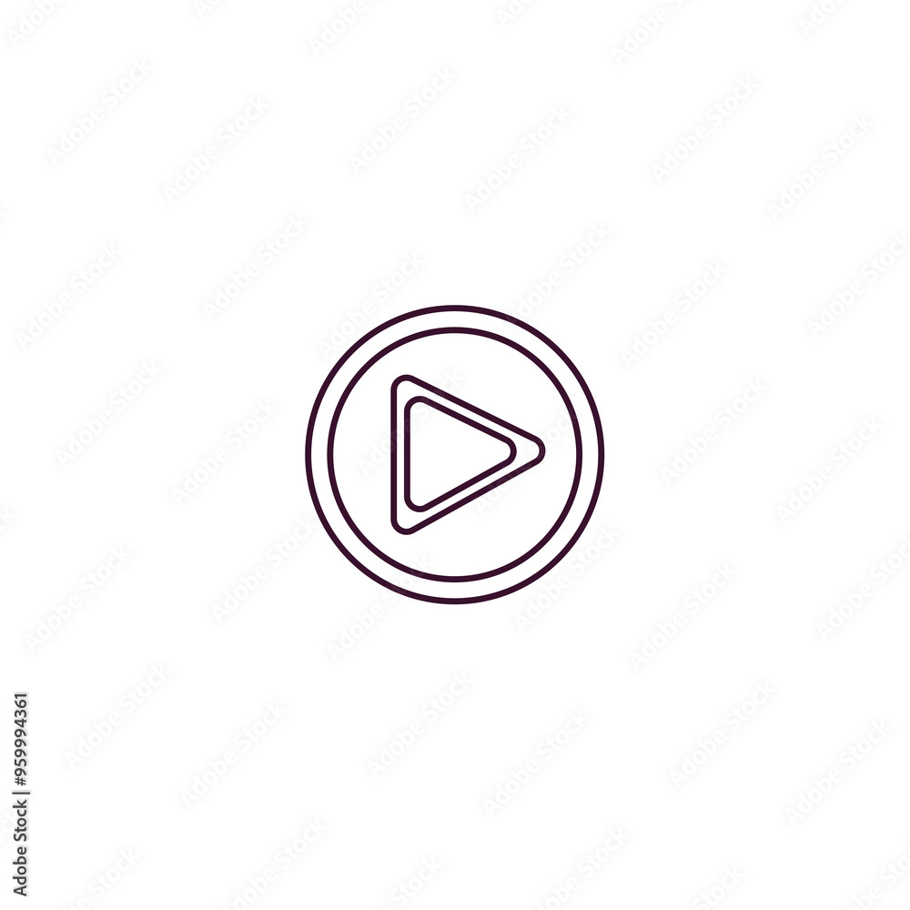 3d video outline icon. Linear vector from cinema concept. Thin line 3d video icon isolated on white background 3d video outline icon. Linear vector from cinema concept. Thin line 3d video icon isolated on white background