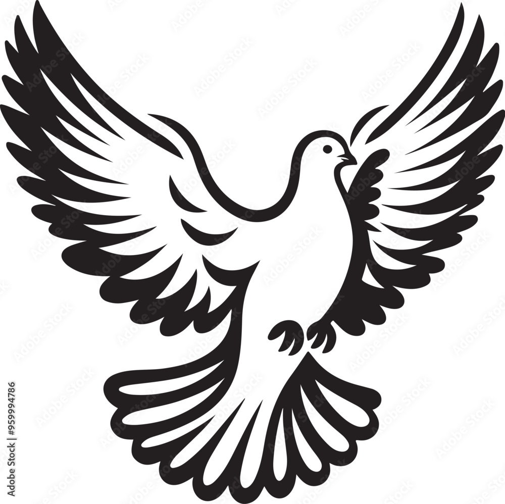 Fototapeta premium pigeon vector design clipart flat style artwork