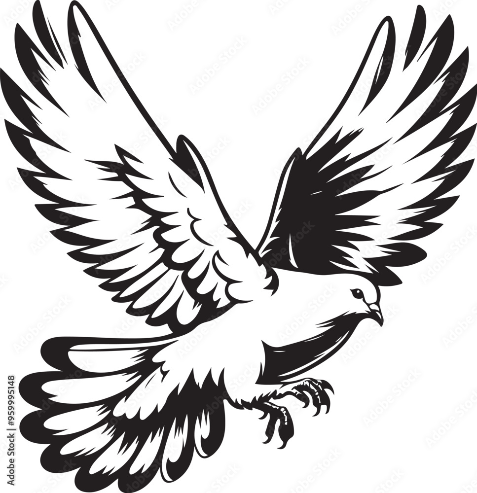 Fototapeta premium pigeon vector design clipart flat style artwork