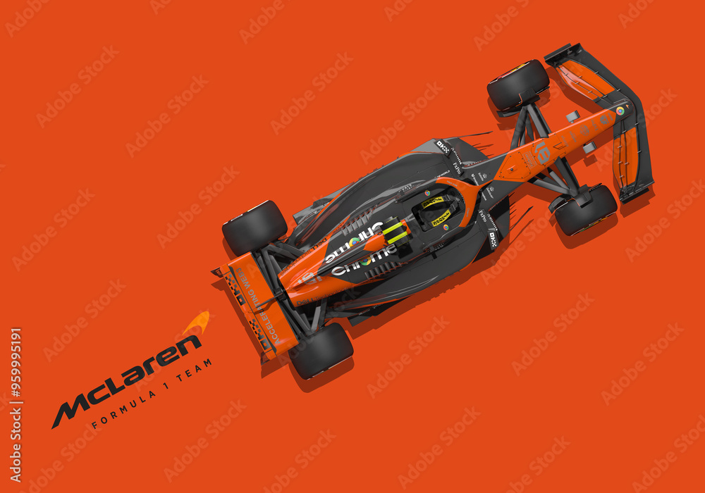 Obraz premium mclaren f1 car mcl38 2024 formula one season