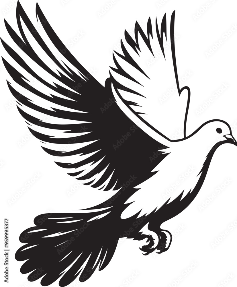 Obraz premium pigeon vector design clipart flat style artwork