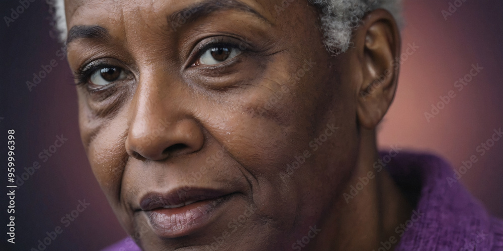 Close up lifestyle portrait of exhausted and stressed middle aged black woman Close up lifestyle portrait of exhausted and stressed middle aged black woman