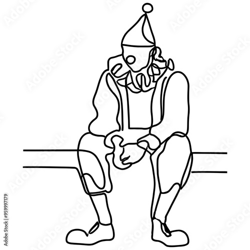 Wallpaper Mural sad clown Torontodigital.ca