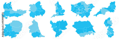 All Regions of England.East Midlands,East of England,London,North East,North West,South East,South West,West Midlands,Yorkshire and the Humber. photo