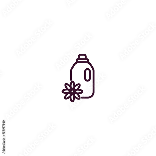 softener outline icon. Linear vector from cleaning concept. Thin line softener icon isolated on white background