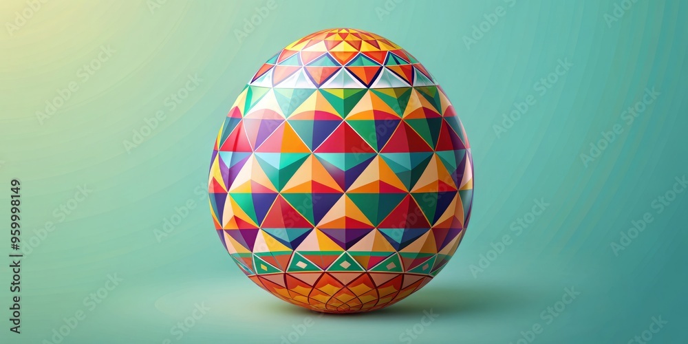 bright and bold Easter egg vector design with geometric patterns and modern flat design style technical flat design bright and bold Easter egg vector design with geometric patterns and modern flat design style technical flat design