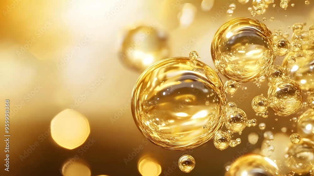 Luxurious Golden Bubble Abstract Art for High-End Brand Marketing and Elegant Decor Luxurious Golden Bubble Abstract Art for High-End Brand Marketing and Elegant Decor