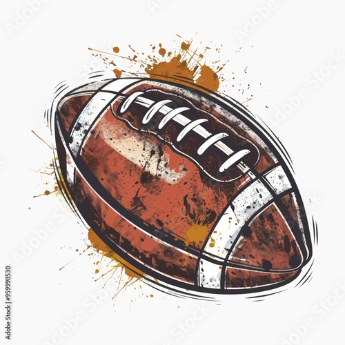 Artistic American football illustration