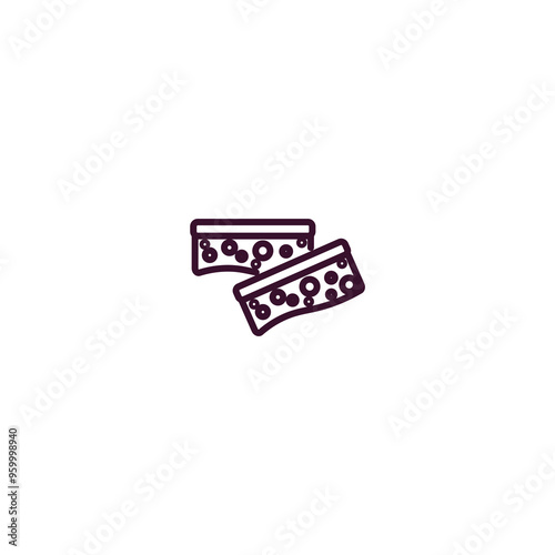 scouring pads outline icon. Linear vector from cleaning concept. Thin line scouring pads icon isolated on white background