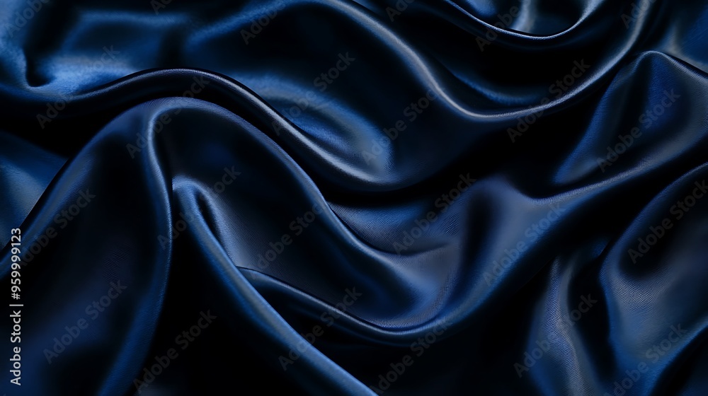 Obraz premium Abstract Blue Silk Fabric Texture
