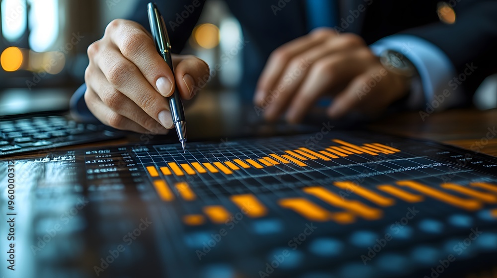 Financial and investment growth graph analysis in the market, financial business plan, income, sales and strategy, financial growth graph of the exchange market.