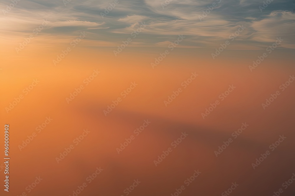 Stunning Abstract Art of Orange Haze and Smog