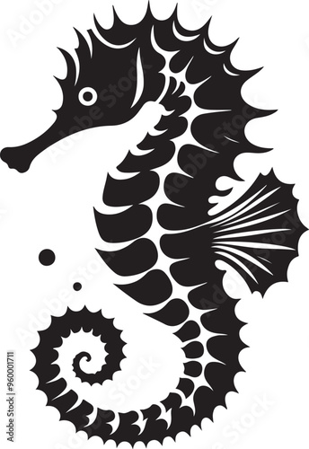 seahorse vector design clipart flat style artwork photo