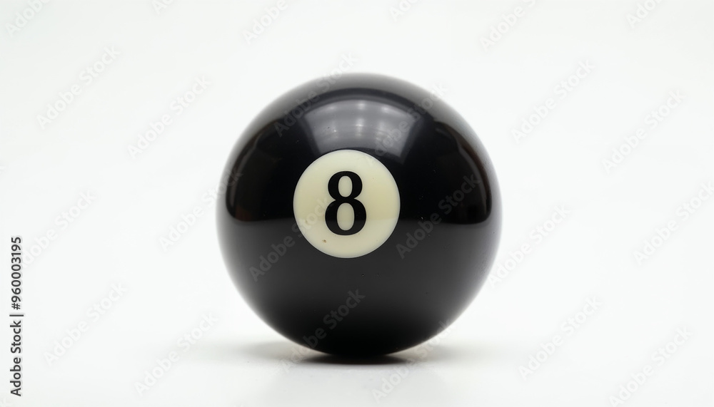 Black billiard ball with white number Black billiard ball with white number