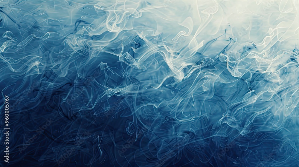 Sapphire to sky blue wallpaper with smoky gray swirls creating a serene ambiance Sapphire to sky blue wallpaper with smoky gray swirls creating a serene ambiance