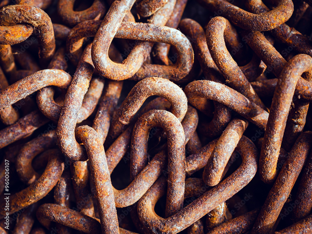 Backgrounds and textures: links of very old weathered rusty chain, close up shot, industrial abstract rusty chain, macro Backgrounds and textures: links of very old weathered rusty chain, close up shot, industrial abstract rusty chain, macro