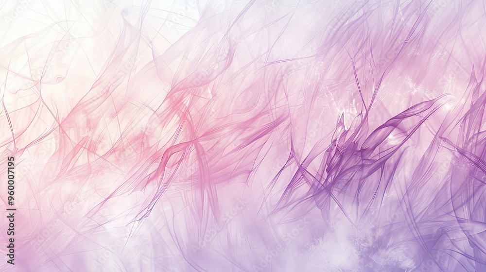 Obraz premium Pinks and purples with delicate paper texture and wispy fibers creating a serene background