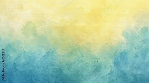 Pastel baby blue and yellow wallpaper smooth watercolor texture with high quality