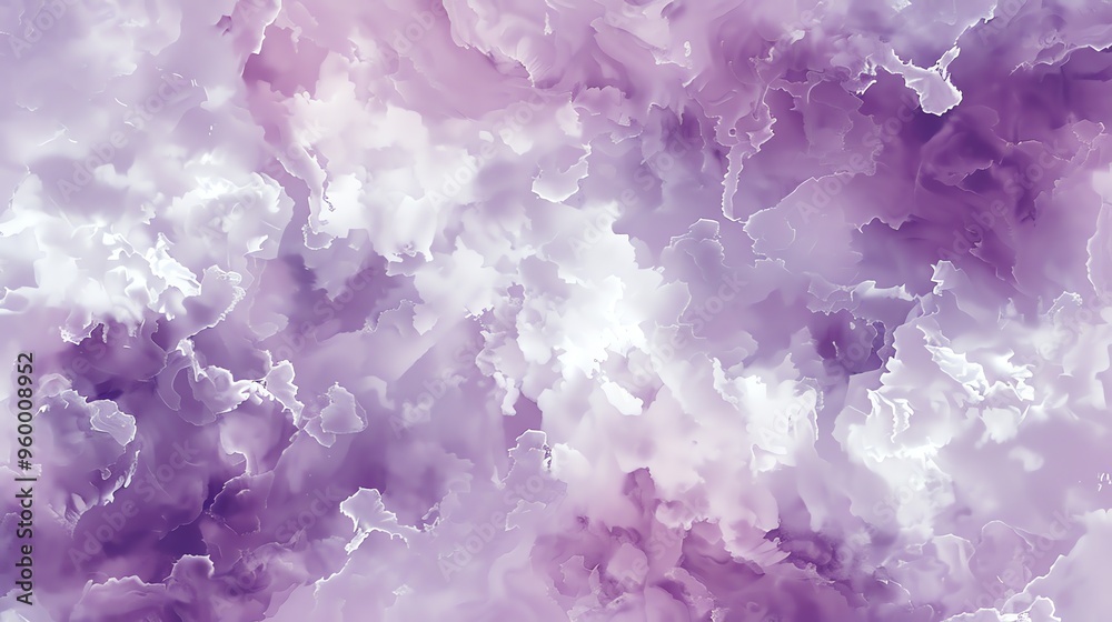 Fototapeta premium An abstract purple and white cloudy background.