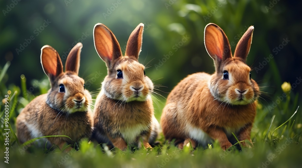 Fototapeta premium rabbit in the grass