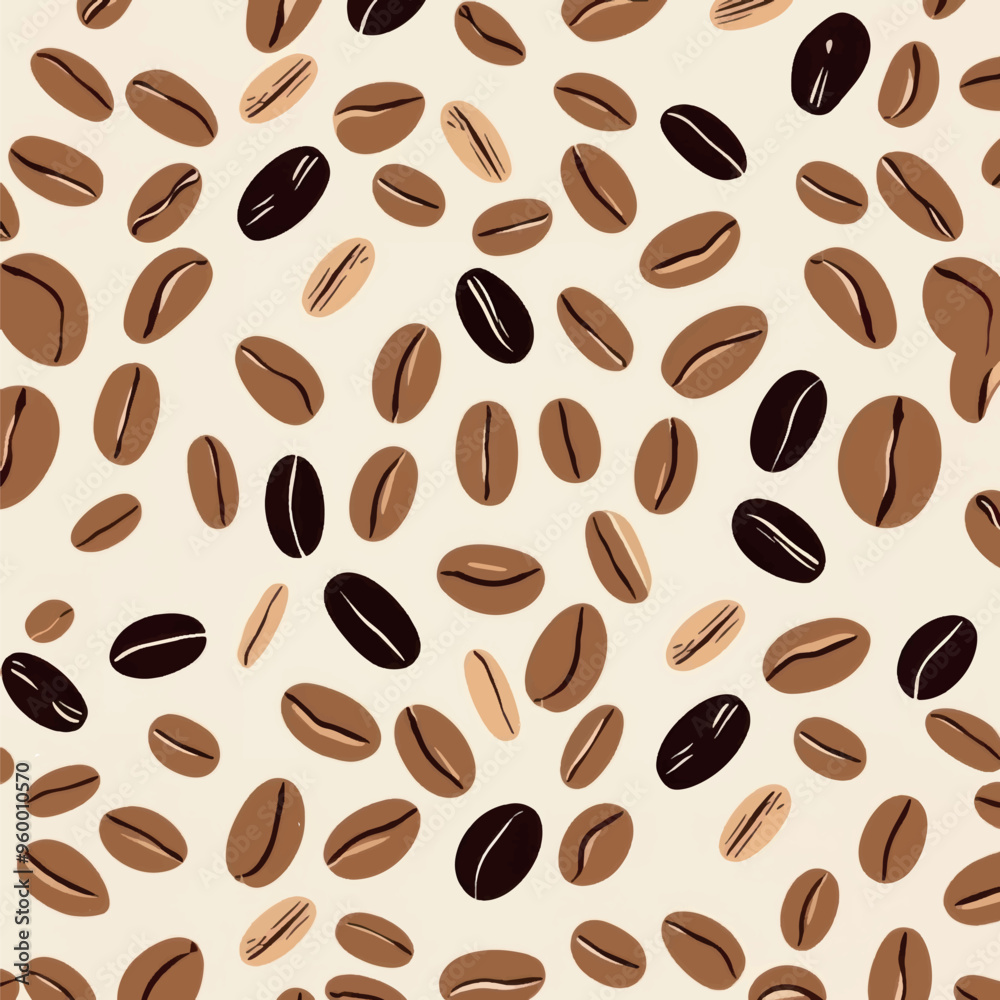 Coffee beans seamless pattern Coffee beans seamless pattern