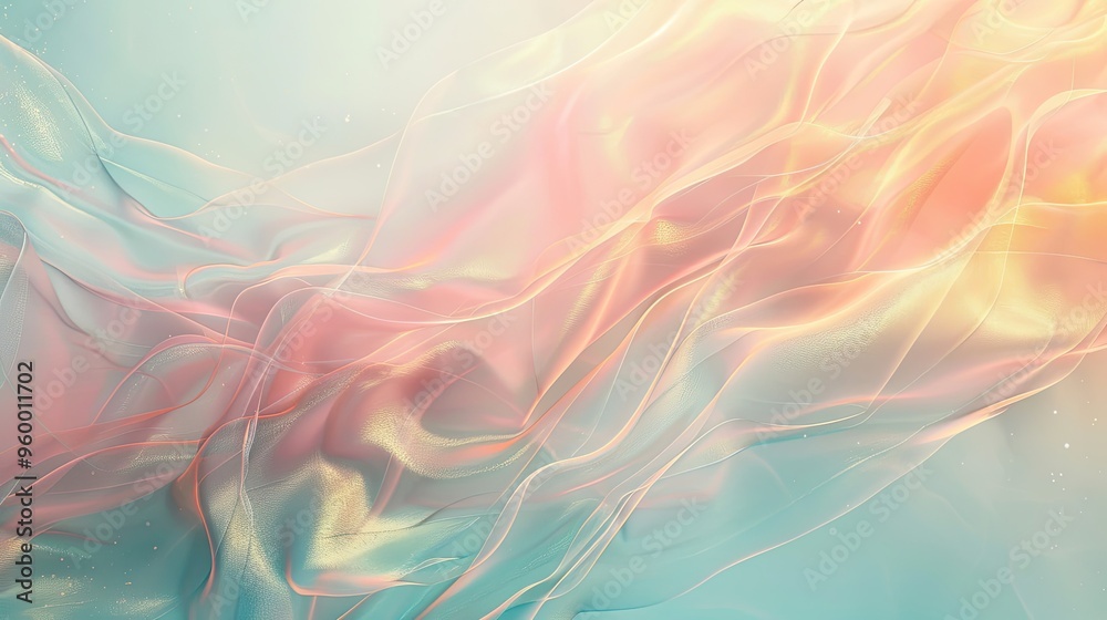 Retro wallpaper with soft aqua pink gold tones and flowing lines glowing softly in the background Retro wallpaper with soft aqua pink gold tones and flowing lines glowing softly in the background
