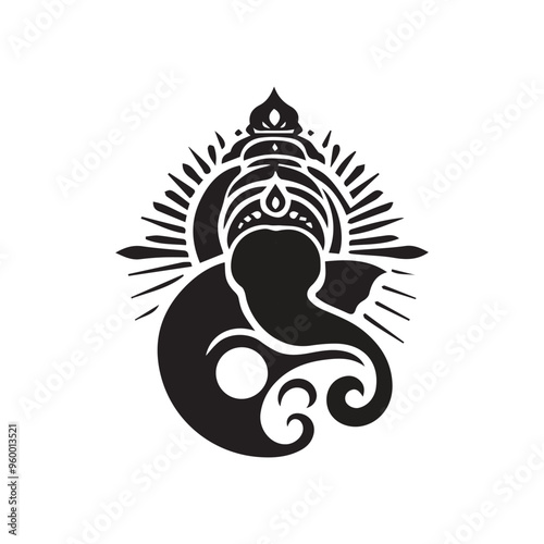Creative Religion Silhouette Vector Logo Design