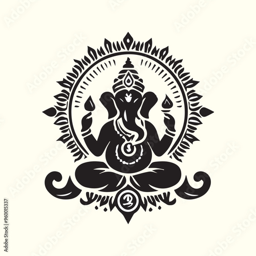 Creative Religion Silhouette Vector Logo Design