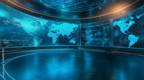 Background of world news program.