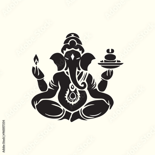 Creative Religion Silhouette Vector Logo Design