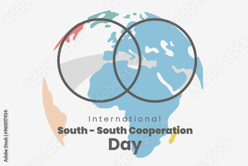 International south south cooperation day poster illustration