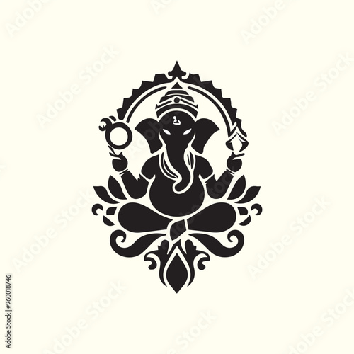Creative Religion Silhouette Vector Logo Design