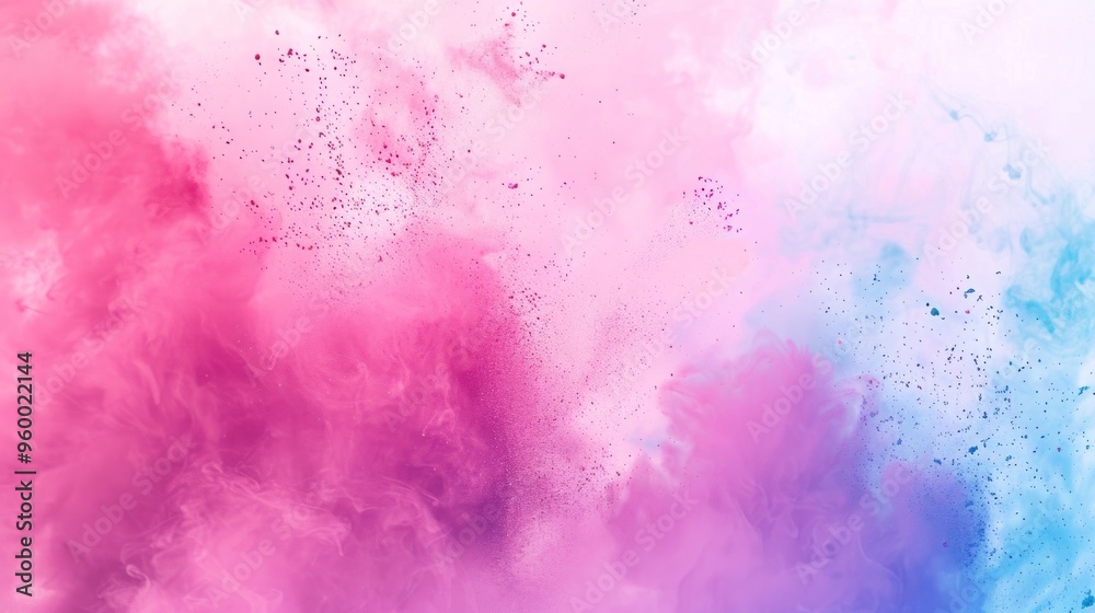 Obraz premium A colorful explosion of blue and pink sparks