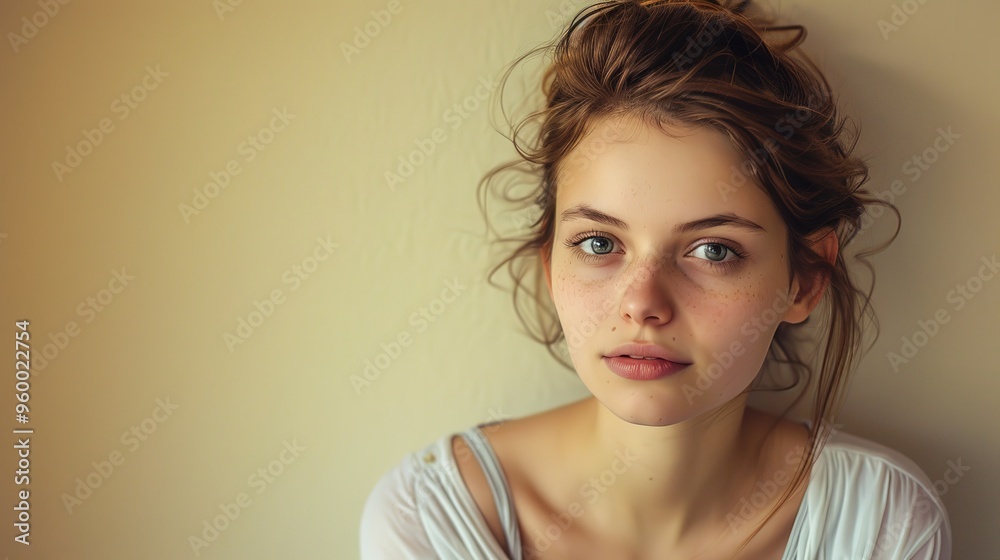 custom made wallpaper toronto digitalStunning Light Colored Background with Beautiful Woman: A Graceful and Alluring Vision. Showcasing Elegance and Charm.