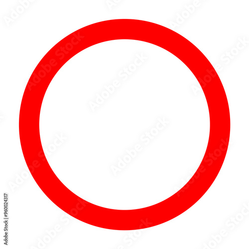 Free Download empty sign. a red circle with a white circle in the middle. red border. - GFXLoad