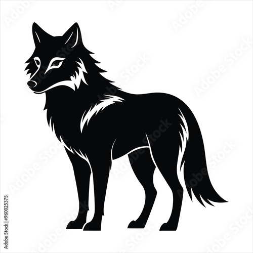 wolf silhouette vector