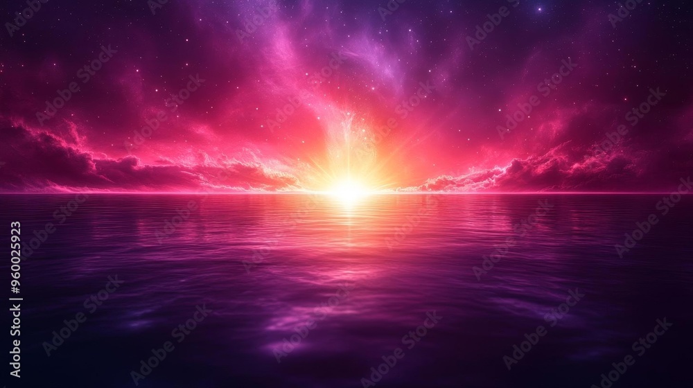 A smooth gradient background with a central light source transitioning into warm orange hues