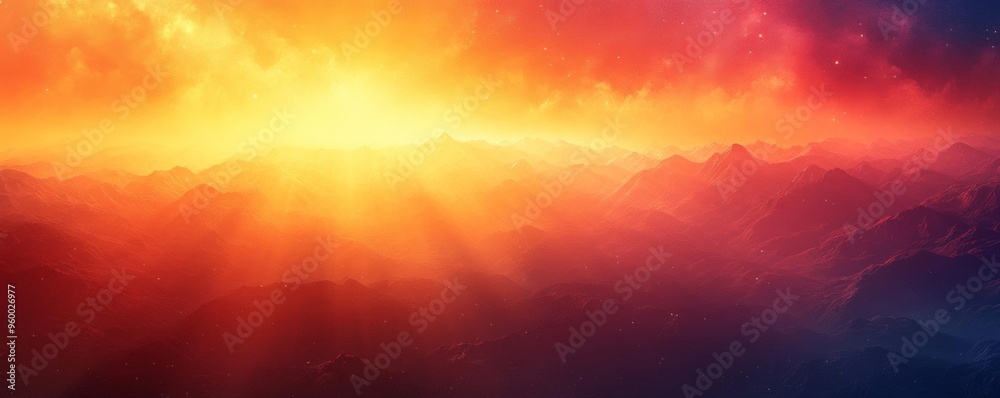 Fototapeta premium A vibrant background with a radial light gradient transitioning from yellow to orange