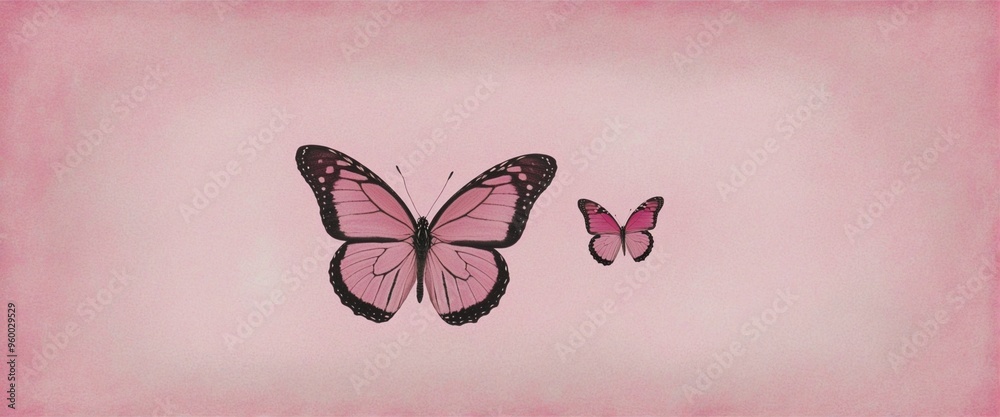 Pink butterflies illustration Pink butterflies illustration