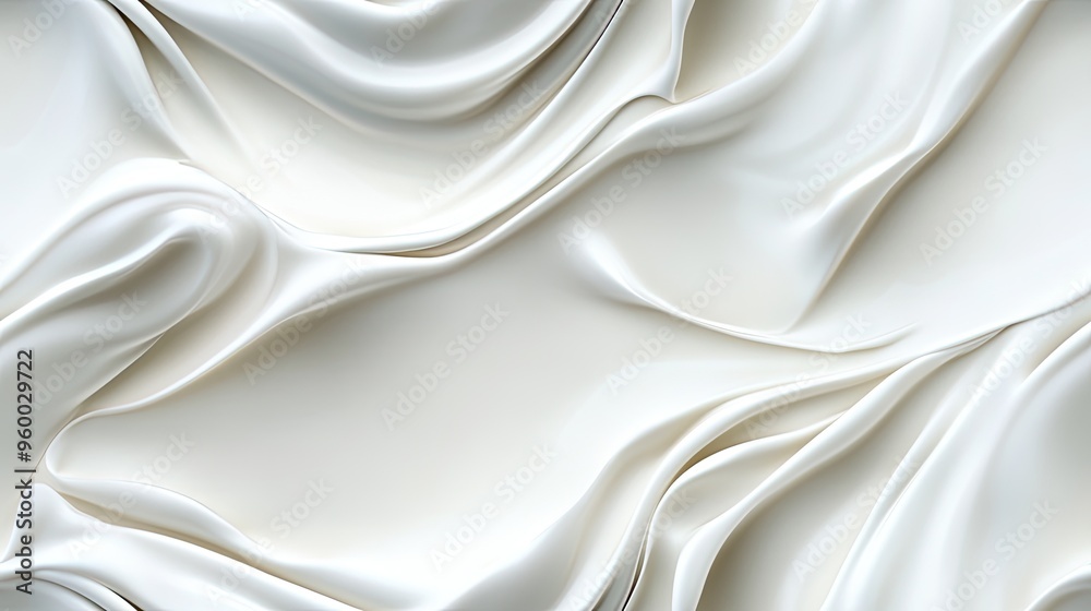 The smooth and soft white fabric cascades gently, displaying rhythmic waves and folds under warm natural light, creating an inviting and peaceful atmosphere SEAMLESS PATTERN The smooth and soft white fabric cascades gently, displaying rhythmic waves and folds under warm natural light, creating an inviting and peaceful atmosphere SEAMLESS PATTERN