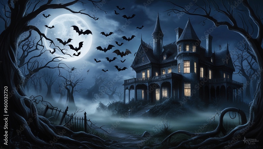 Fototapeta premium scary halloween background
