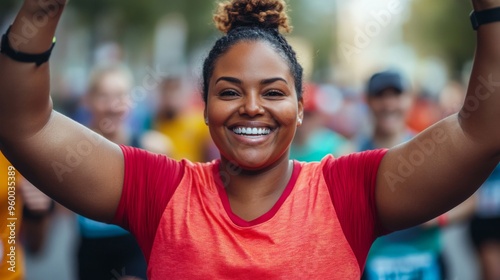 Happy Marathon Runner