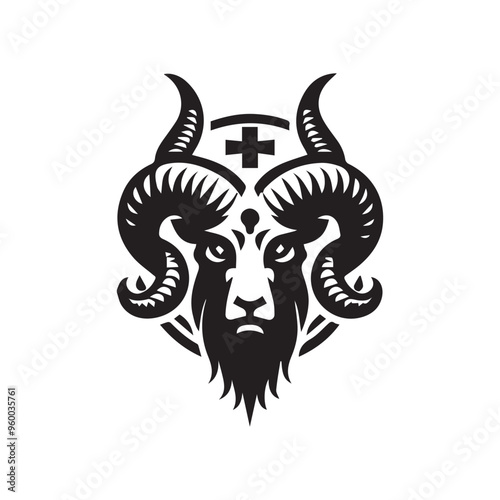 Creative Religion Silhouette Vector Logo Design